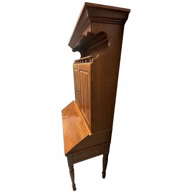 Brandt Secretary Desk With Hutch Solid Wood Traditional Style For Sale In Raleigh - Image 6 of 7