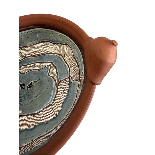 Contemporary Cat Design Casserole Dish by Functional Potter Clary Illian For Sale - Image 3 of 10
