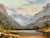Textile River Landscape with Highland Cows & Sheep in the Scottish Mountains 1985 Circa For Sale - Image 7 of 16