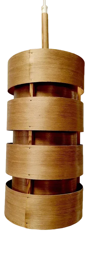 Vintage Pine Veneer Pendant Lamp by Hans-Agne Jakobsson, 1960s