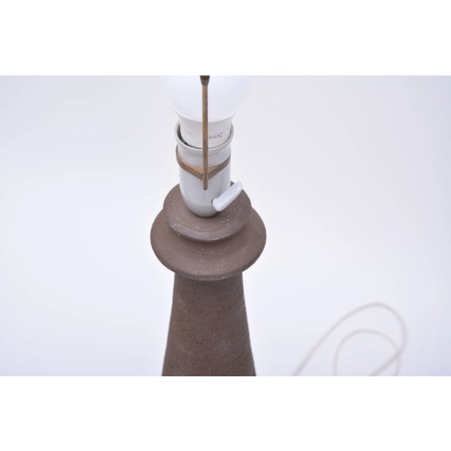 1970s Large Vintage Danish Stoneware Floor Lamp For Sale - Image 5 of 9