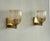 Art Deco Murano Crystal Glass and Brass Wall Sconces, 1990s, Set of 2 For Sale - Image 3 of 13