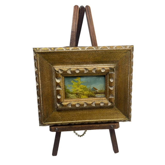 Antique Wooden Tabletop Easel Stand Chairish