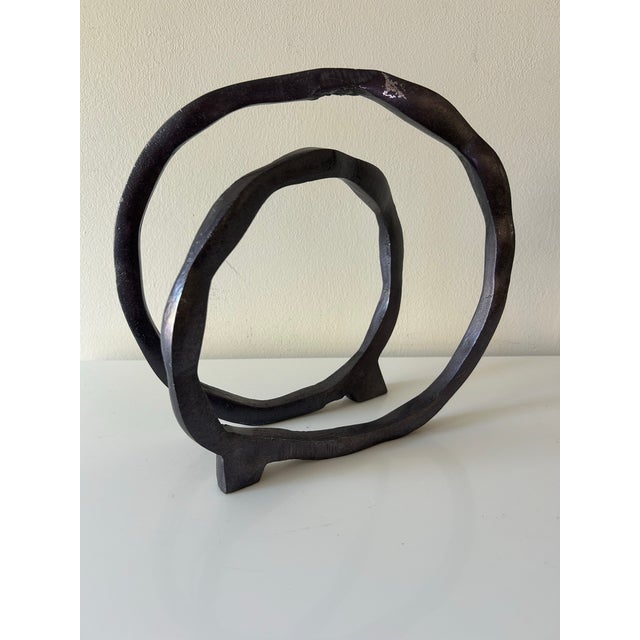 Contemporary Abstract Metal Ring Sculpture For Sale In Miami - Image 6 of 11