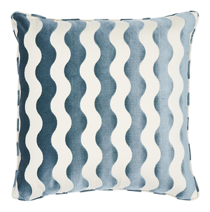 Schumacher The Wave 22" Pillow in Sky
