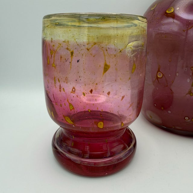 Handmade Iridescent Peacock Glass Vases from Eisch, 1970s, Set of 2 For Sale - Image 10 of 15