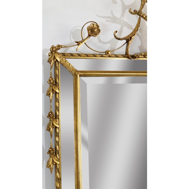 Mid 20th Century Substantial Vintage Neoclassical Regency Style Wall Mirror For Sale - Image 5 of 10