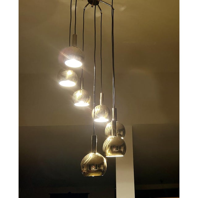 Mid-Century Cascade Pendant Light in Brass from Staff Leuchten, 1970s For Sale - Image 12 of 18