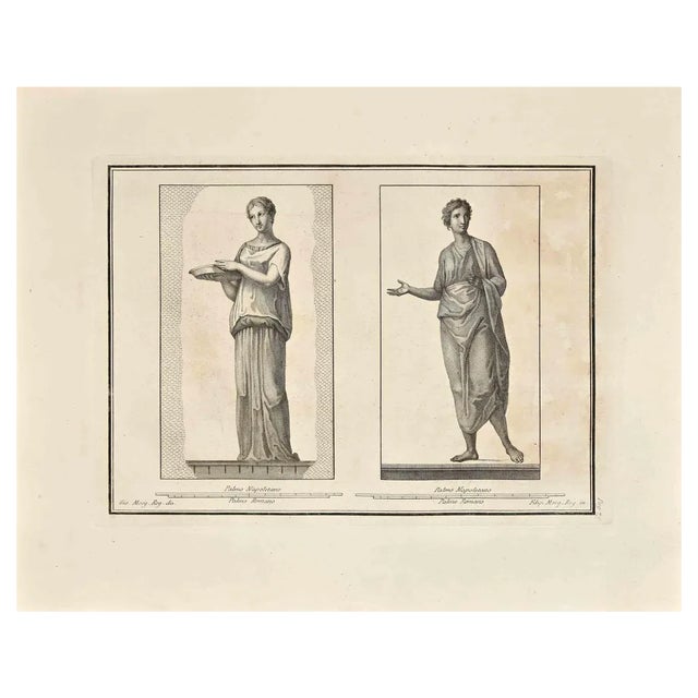 Giovanni Morghen, Ancient Roman Characters, Etching, 18th Century For Sale