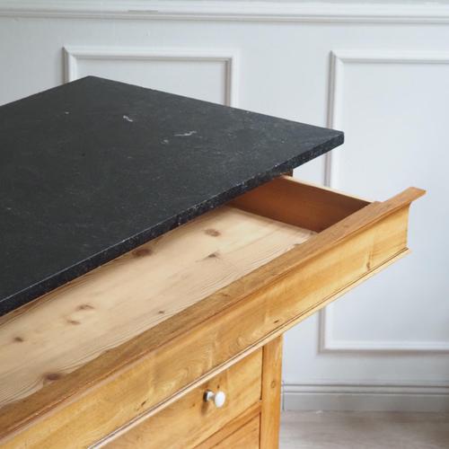 Antique Louis-Philippe Chest of Drawers with Black Marble Top, 1850 For Sale - Image 17 of 18