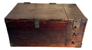 Japanese Antique Merchant Chest With Coin Drop
