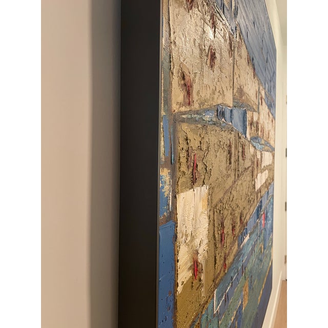 Blue Abstract Painting bought in China during our time living abroad. The artist, born in 1975, created this beautiful...