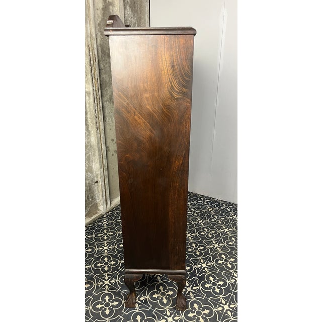 Brown Vintage Art Deco Cocktail Display Cabinet, 1930s For Sale - Image 8 of 18