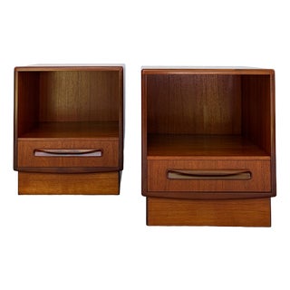 Teak Fresco Bedside Cabinets by Victor Wilkins for G-Plan, 1960s, Set of 2 For Sale