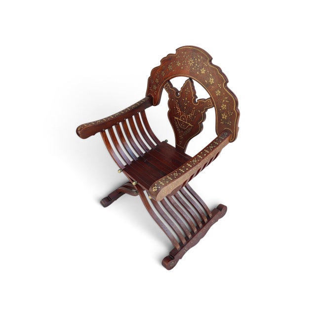 Wood Vintage Savonarola Cedar Chair, 1950s For Sale - Image 7 of 18