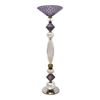 IItalian Postmodern Murano Glass Torchiere Lamp 20th Century For Sale
