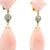 Vintage 1980s 18k Gold Pink Coral and Diamond Drop Earrings, Pair For Sale - Image 9 of 11