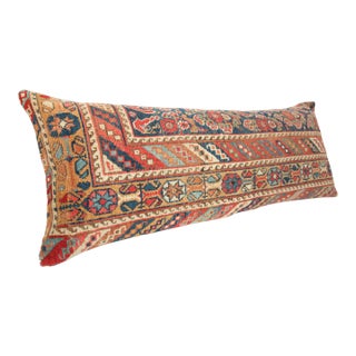 Handwoven Antique Persian Rug Lumbar Pillow Cover – Decorative Tribal Cushion Cover -16'' :X 41''' For Sale