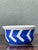 Contemporary Hand-Painted Blue Geometric Ceramic Bowl For Sale - Image 3 of 13