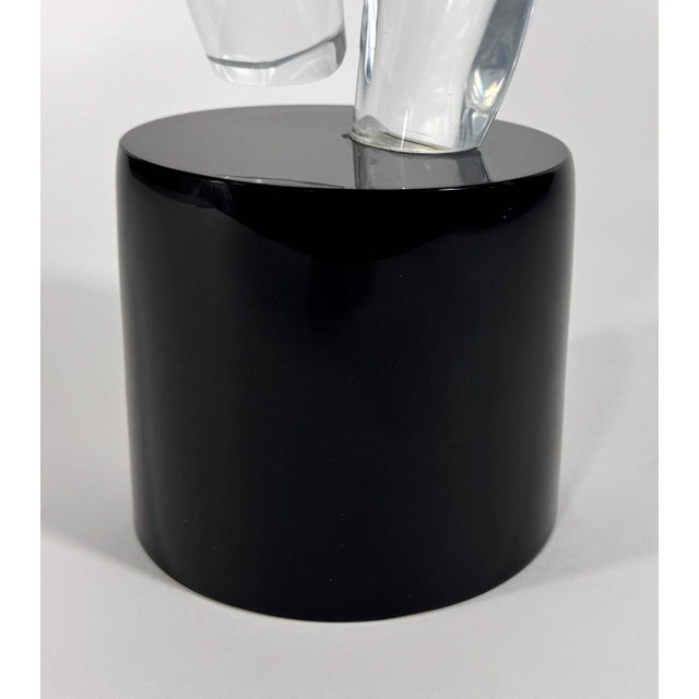 Transparent Mid 20th Century Female Figural Art Glass Sculpture For Sale - Image 8 of 8