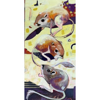 "K-Rats X3" a Painting of 3 Kangaroo Rats by LWren Walraven For Sale
