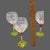 Late 20th Century Late 20th Century Festivo Italian Wine Glasses Green & Red Stem - Set of Four For Sale - Image 5 of 6