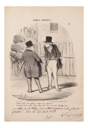 Honoré Daumier, Can You Get Me To Dinner This Evening?, Lithograph, 1850s