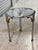 Mid 20th Century Mid-20th Century Italian Chrome and Brass Regency Side Table With Inset Glass Top After Maison Jansen For Sale - Image 5 of 9
