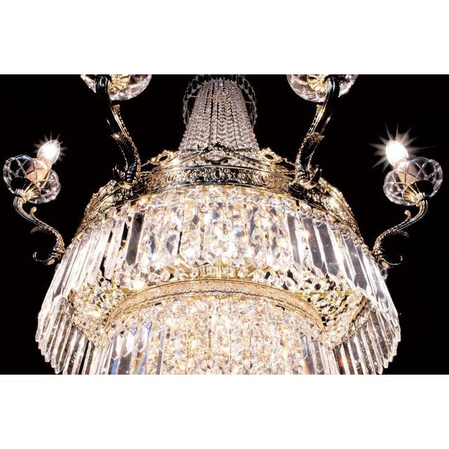 Gold Palace 15 Lights Chandelier in Gold Plate and Crystal by Aggiolight For Sale - Image 8 of 14