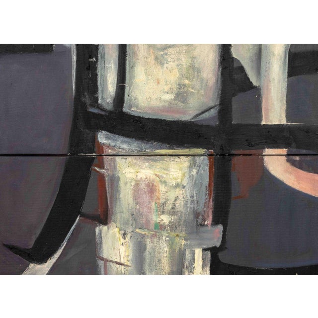 Signed Agudelo Abstract Composition Oil on Canvas For Sale In New York - Image 6 of 12