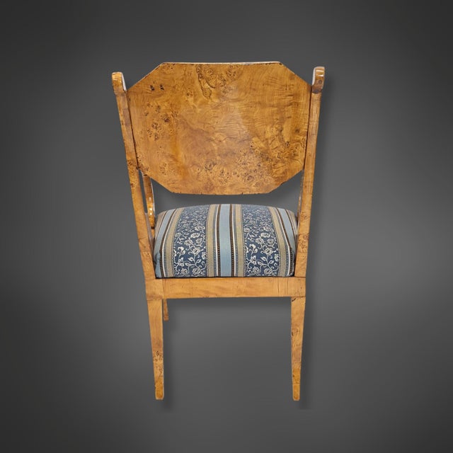 Biedermeier Russian Baltic Armchairs in Curly Birch, 1835, Set of 4 For Sale - Image 11 of 18