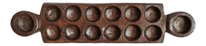 Vintage Rustic Old African Carved Mancala Game Board