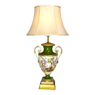 19th Century Old Paris Porcelain Urn Table Lamp. For Sale