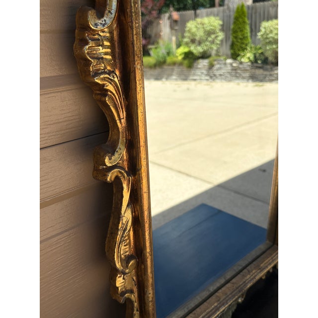 Mid-Century Italian Neoclassical Giltwood Mirror For Sale - Image 10 of 13