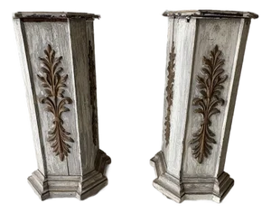Pair of Vintage Wood Pedestals