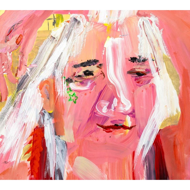 Grace Metzler (American, b. 1989), "Feeling Puffy 3rd Day at Coachella", Oil and Acrylic on Panel, 2021, signed, titled,...