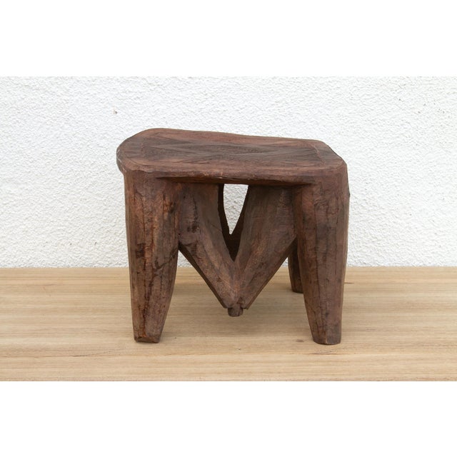 Forest Wood Carved Nupe Stool For Sale In Los Angeles - Image 6 of 9
