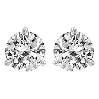 Late 20th Century Pair of 2.19 Carat Diamond Studs For Sale