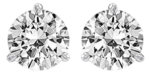 Late 20th Century Pair of 2.19 Carat Diamond Studs