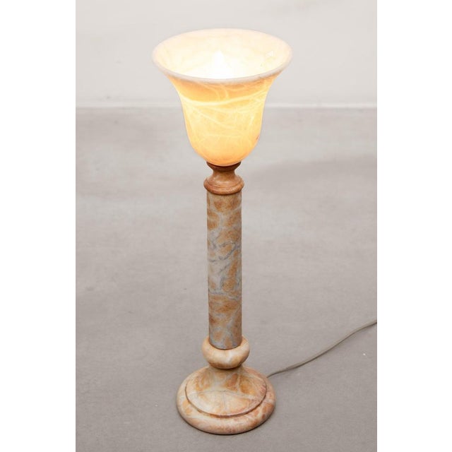 Vintage Alabaster Table Lamp, 1970s For Sale - Image 4 of 9