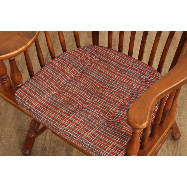 Heywood Wakefield Pair of Maple Windsor Writing Chairs For Sale - Image 12 of 12