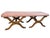Vintage Dorothy Draper Espana Pink Velvet Bench With Curule Legs For Sale - Image 11 of 15