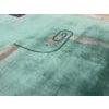 Textile 1920s Green Abstract Minimalist Antique Chinese Art Deco Rug 8'10'' X 11'7' Handknotted Wool Carpet For Sale - Image 7 of 7