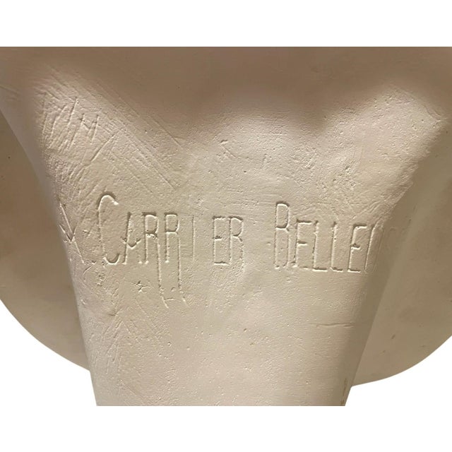 Mid 19th Century Plaster Bust of a Young Lady by A. Carrier Belleuse For Sale - Image 11 of 15