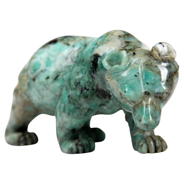 Beryl emerald bear: Measures: 5.5" x 2" x 2.5" H.