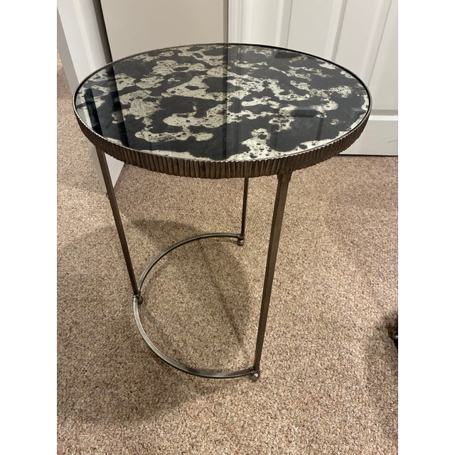 Traditional Ethan Allen 'Jaclyn' Mirrored Nesting Tables. For Sale - Image 3 of 11