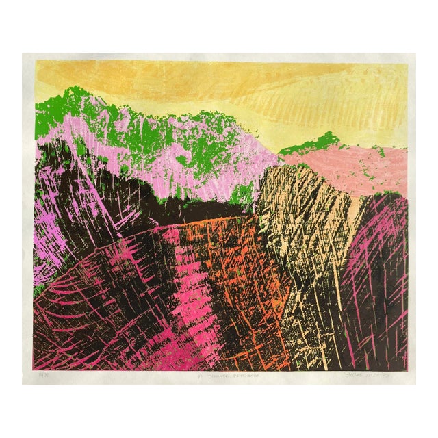 1973 Abstract Summer Afternoon Serigraph For Sale