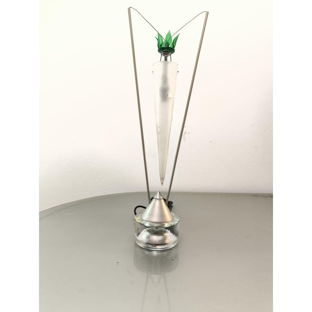 Vintage Table Lamp in Murano Glass, in Very Good conditions. Designed 1990 to 1999 This piece has an attribution mark, I...