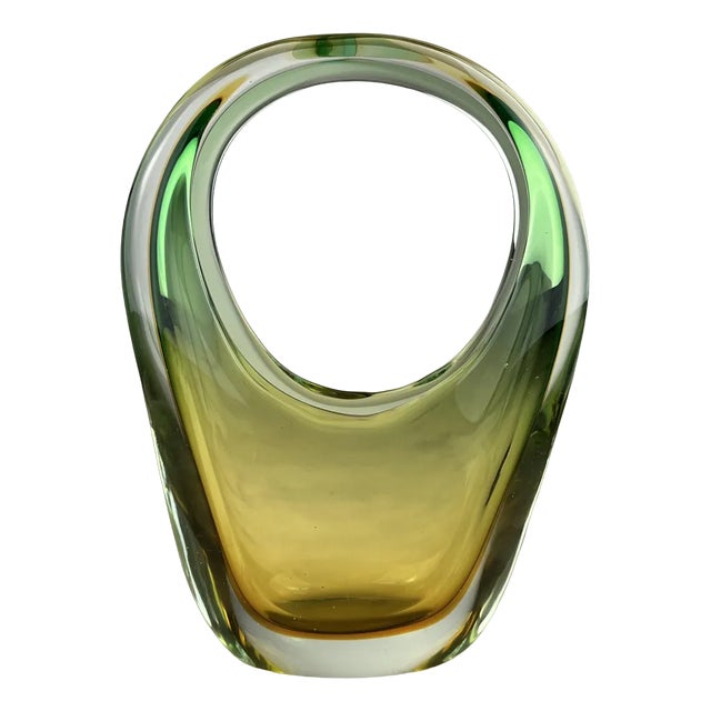 Sommerso Murano Glass Vase, Italy, 1960s For Sale