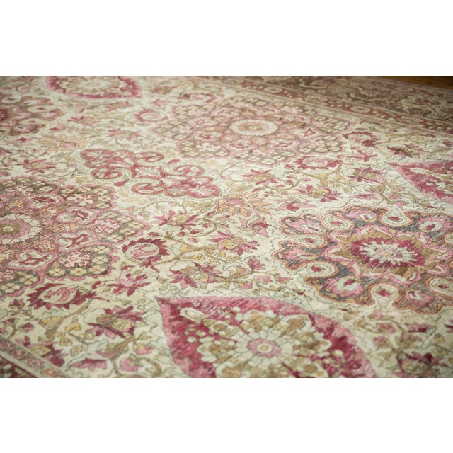 1920s Antique Distressed Kerman Carpet - 10' X 15'4" For Sale - Image 5 of 12